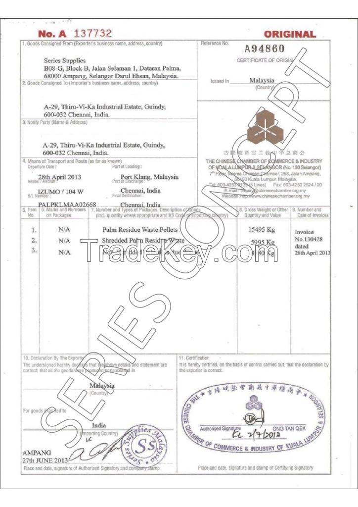 Palm EFB Pellets