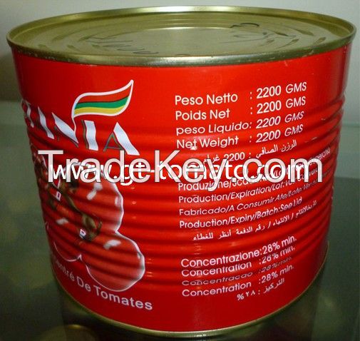 tomato paste 28-30% in can  3000g packing