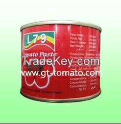 tomato paste 28-30% in can  210g