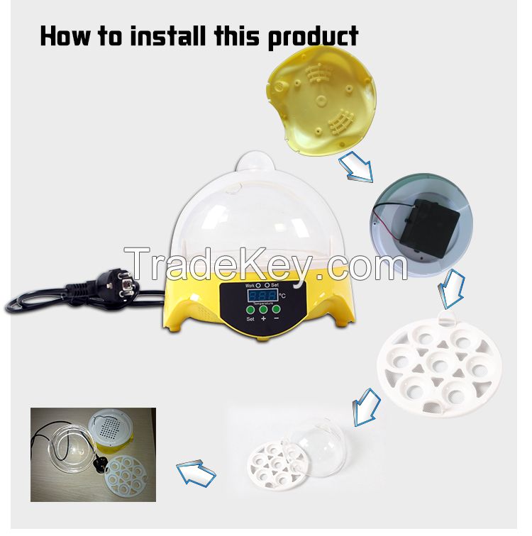 Edward Fully Automatic Mini Incubator/Commercial Incubator For hatching 7 Eggs