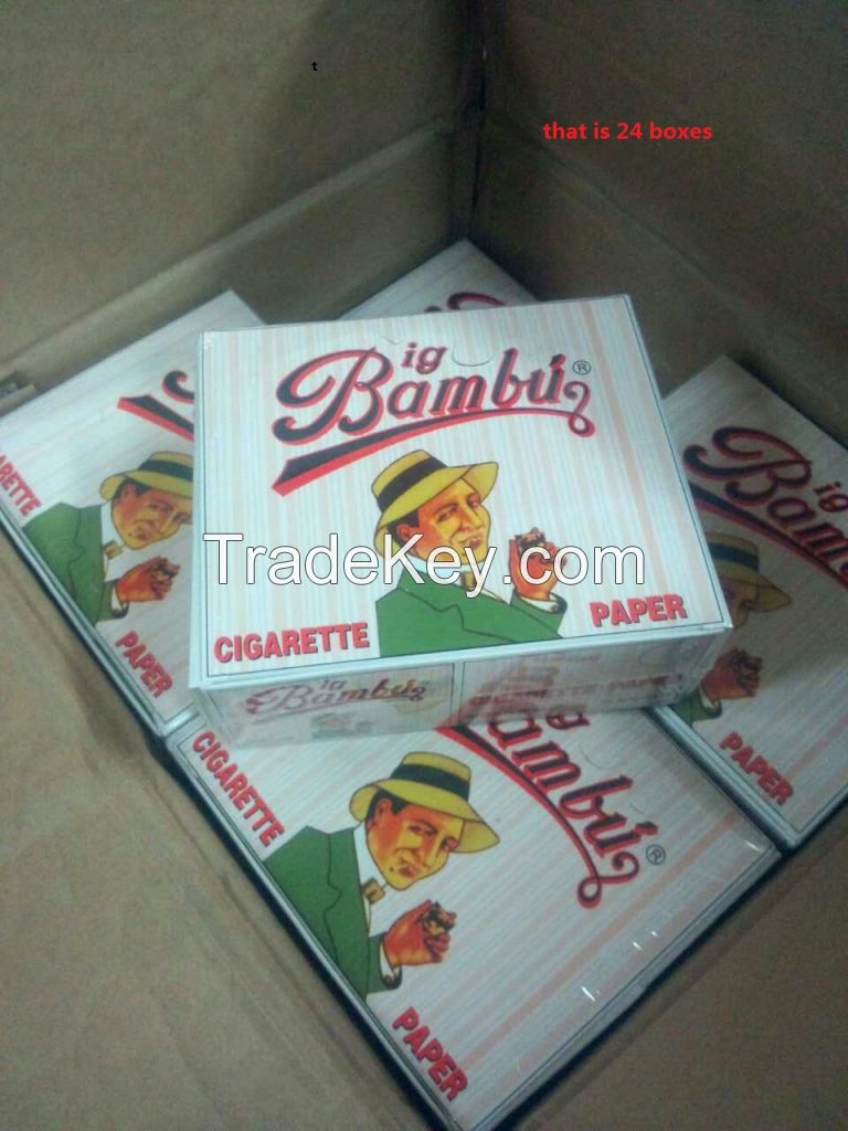 78mm Bambu Regular Cigarette Rolling Papers 1-1/4' Regular Cigarette Rolling Paper a Full Box of 100 Packs