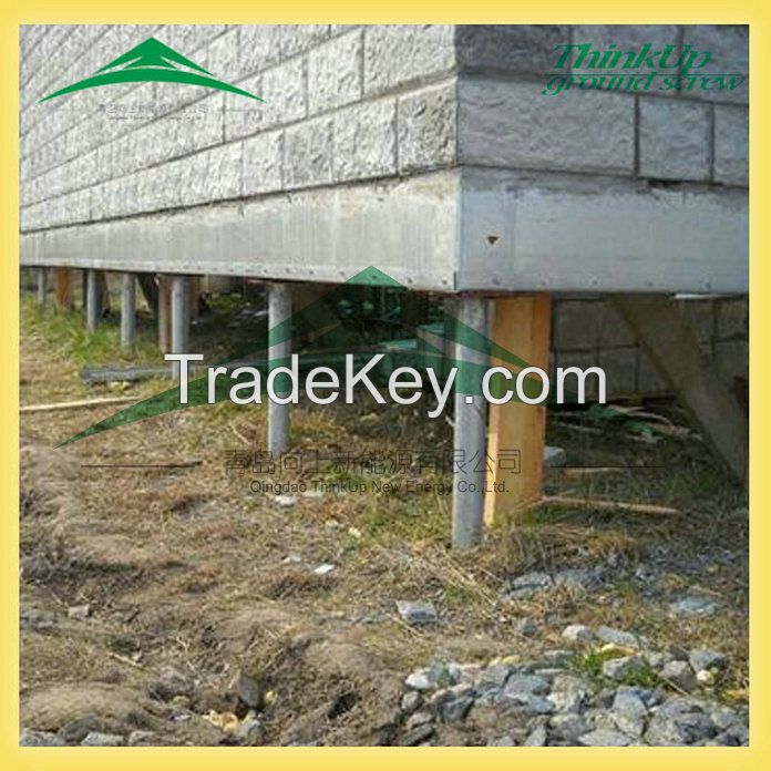 woode house, fence galvanized screw pile