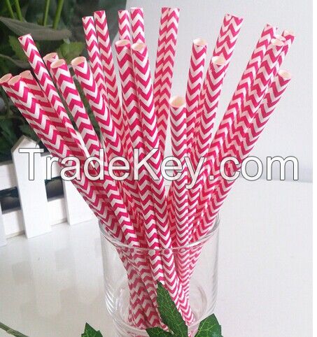 Factory Wholesale Drinking Straw, Paper Straws, Striped paper straws