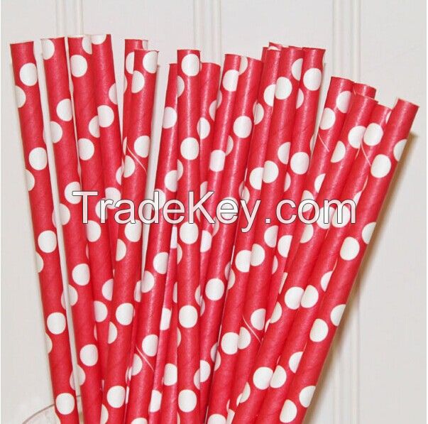 Factory Wholesale Drinking Straw, Paper Straws, Striped paper straws