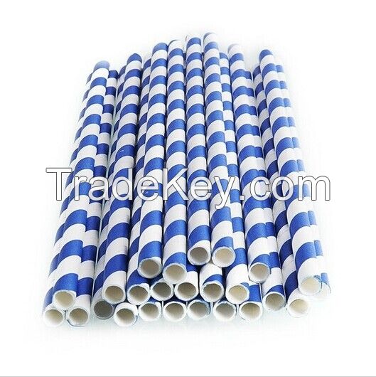 Factory Wholesale Drinking Straw, Paper Straws, Striped paper straws