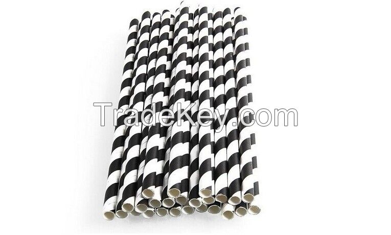 Factory Wholesale Drinking Straw, Paper Straws, Striped paper straws