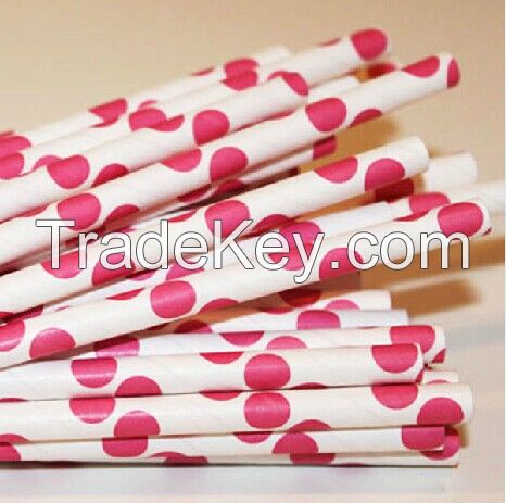 Factory Wholesale Drinking Straw, Paper Straws, Striped paper straws