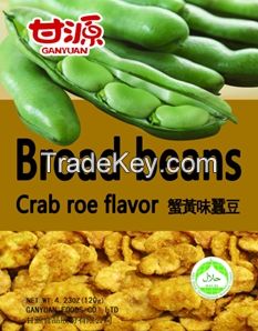 Crab roe flavor coated broad beans