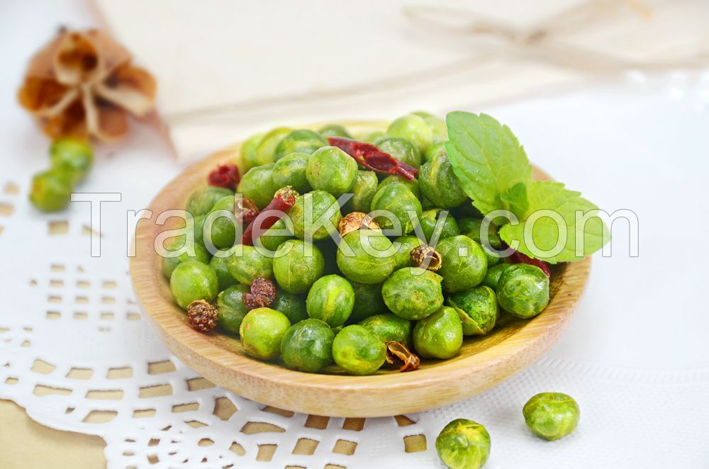 spciy flavor green peas snack foods