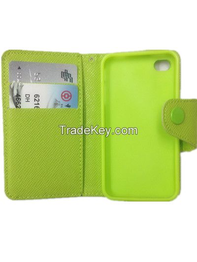 MOZ leather case with card holder for Iphone 4/ Iphone 4S