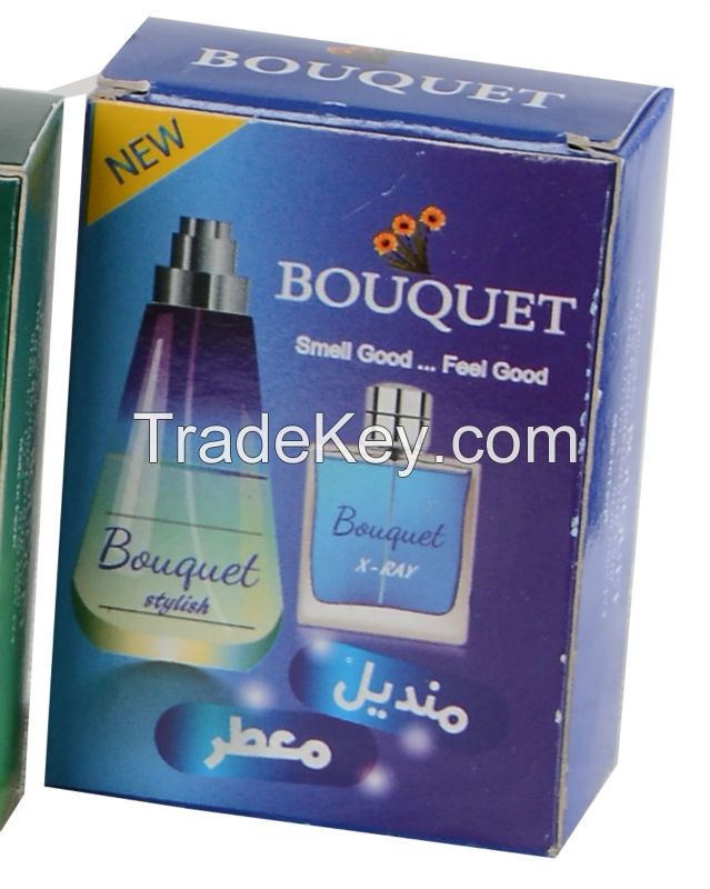 Bouquet perfumed single sachet wet Napkin 8 pcs