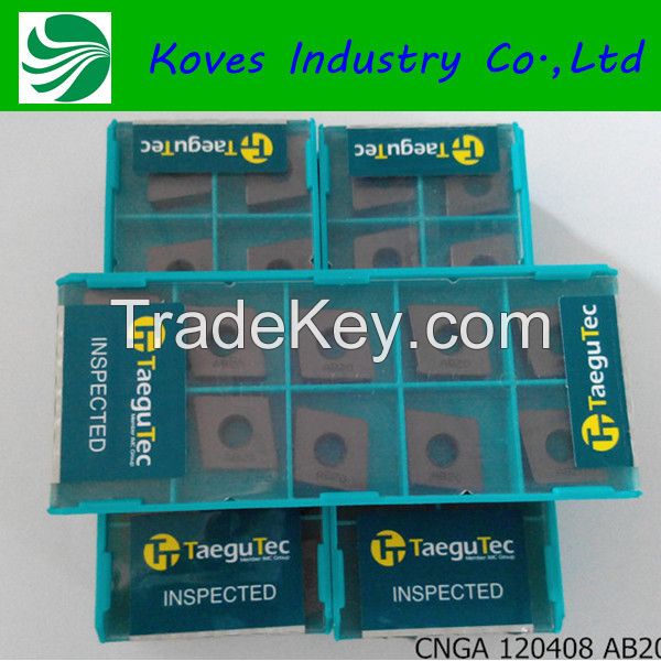 Taegutec CNGA 120408 AB20  PVD coating original carbide turning insert fro tool holders 