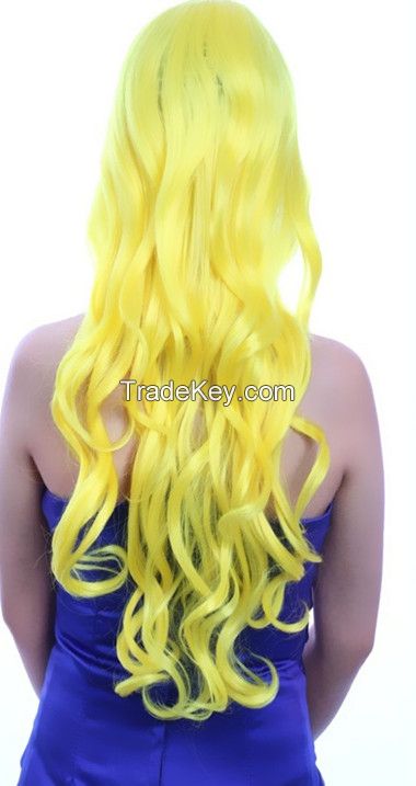 Non-mainstream color wig Long curly white hair long bangs Ball head st