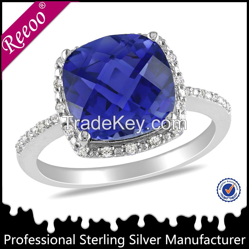 Bulk Wholesale 925 Sterling Silver Engagement Ring Fashion White Gold CZ Stone Ring