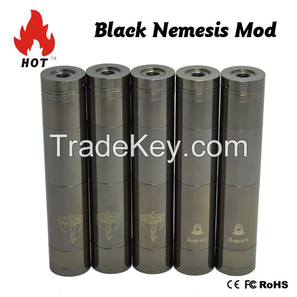 Hotcig full mechanical mod clone nemesis mod black/copper/brass/ss/blue/white nemesis wholesale 26650mod