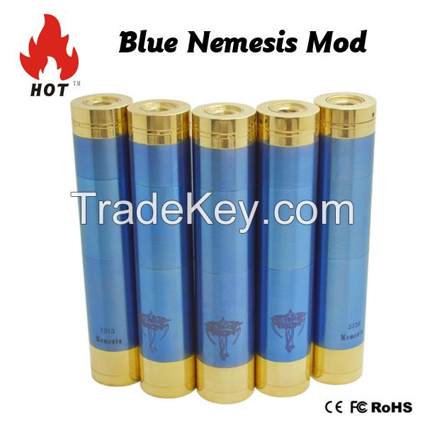 Hotcig full mechanical mod clone nemesis mod black/copper/brass/ss/blue/white nemesis wholesale 26650mod