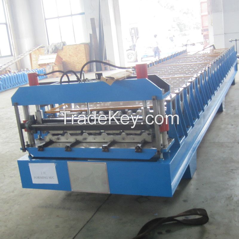 Roof sheet roll forming machine for making roofing sheet