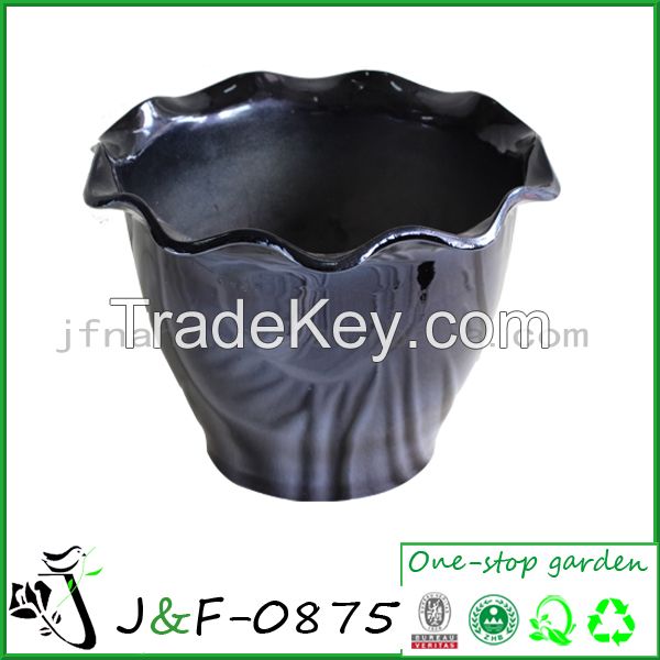 Falbala shining colorful plastic pots planter (J&amp;F-0875)