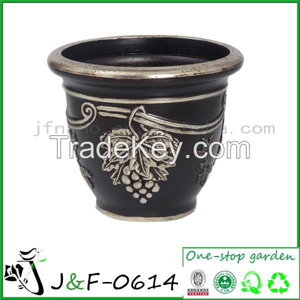 Indoor round decorative plastic flower pots (J&amp;F-0614)