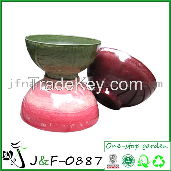 Plastic colorful flowerpots garden   (J&amp;F-0887)