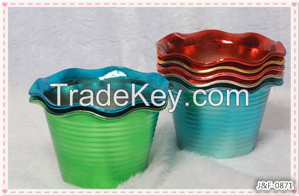 Festival gift decorative plastic flower pot  (J&amp;F-0871)