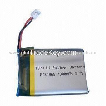 Li-polymer rechargeable battery for vehicle's tracker with 1, 800mAh a