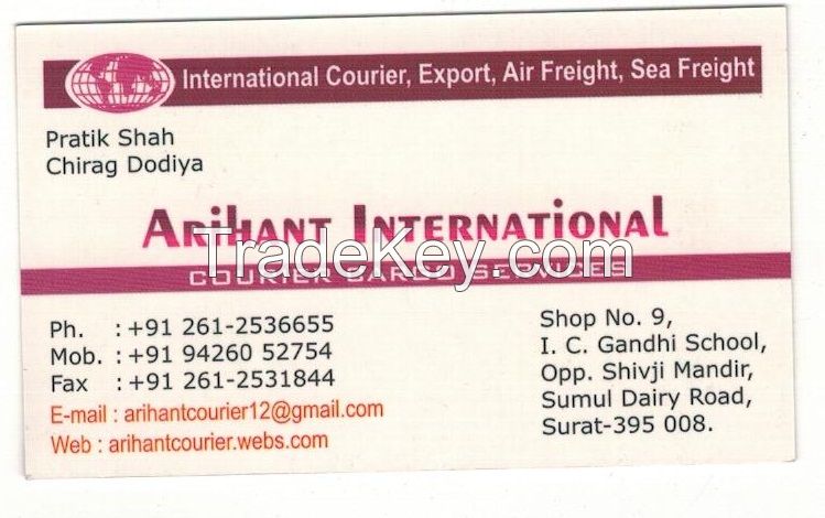 INTERNATIONAL COURIER CARGO SERVICE FROM INDIA TO ALL OVER THE WORLD AT LOW RATE AND EXCELLENT SERVICES 