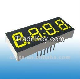 Yellow 0.25 Inch LED Screen of 4-Digits 7-Segment