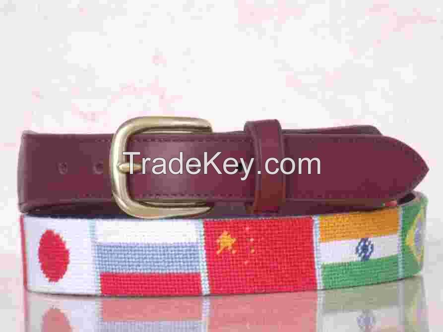 Best Price Leather Belts Needlepoint Belts