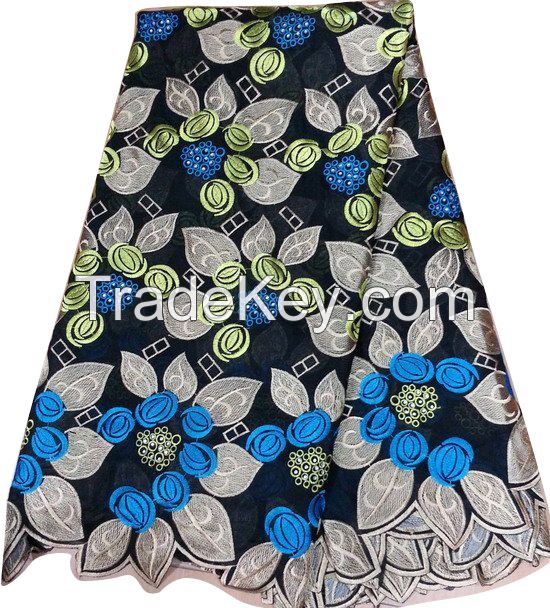 NEW design High Quality African Swiss Voile Lace 100% cotton Rhinestone Embroidered Switzerland for Wedding Party dres