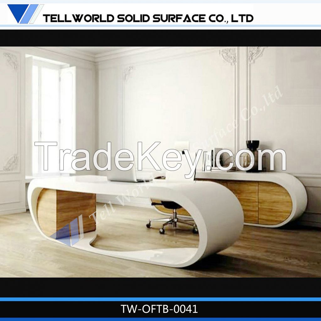 TW solid surface fashion design office desk