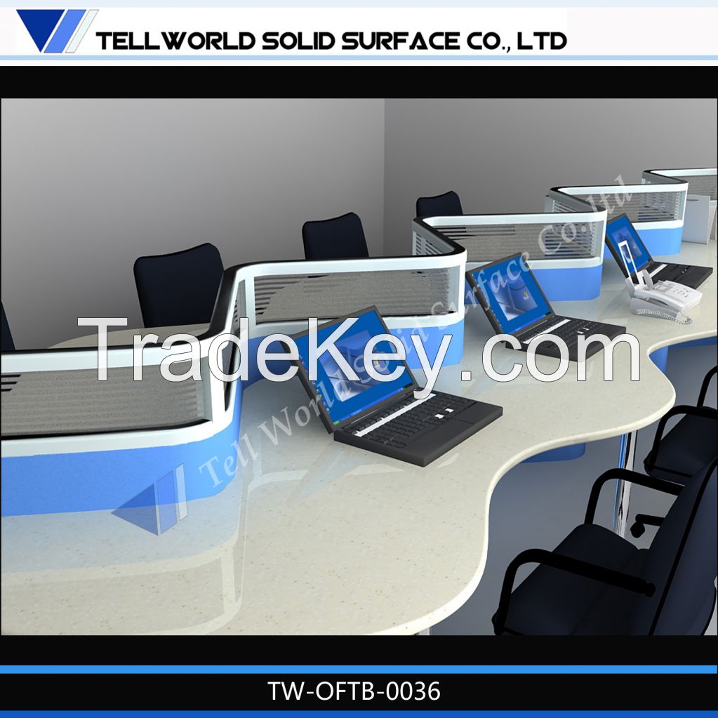 TW modified solid surface office desk, office furniture