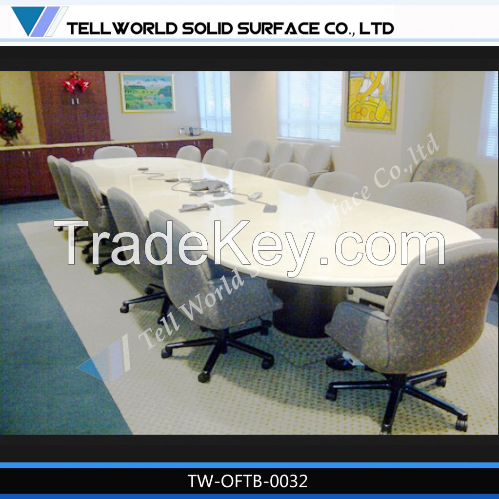 TW pure acrylic soli surface modern design used offic desk