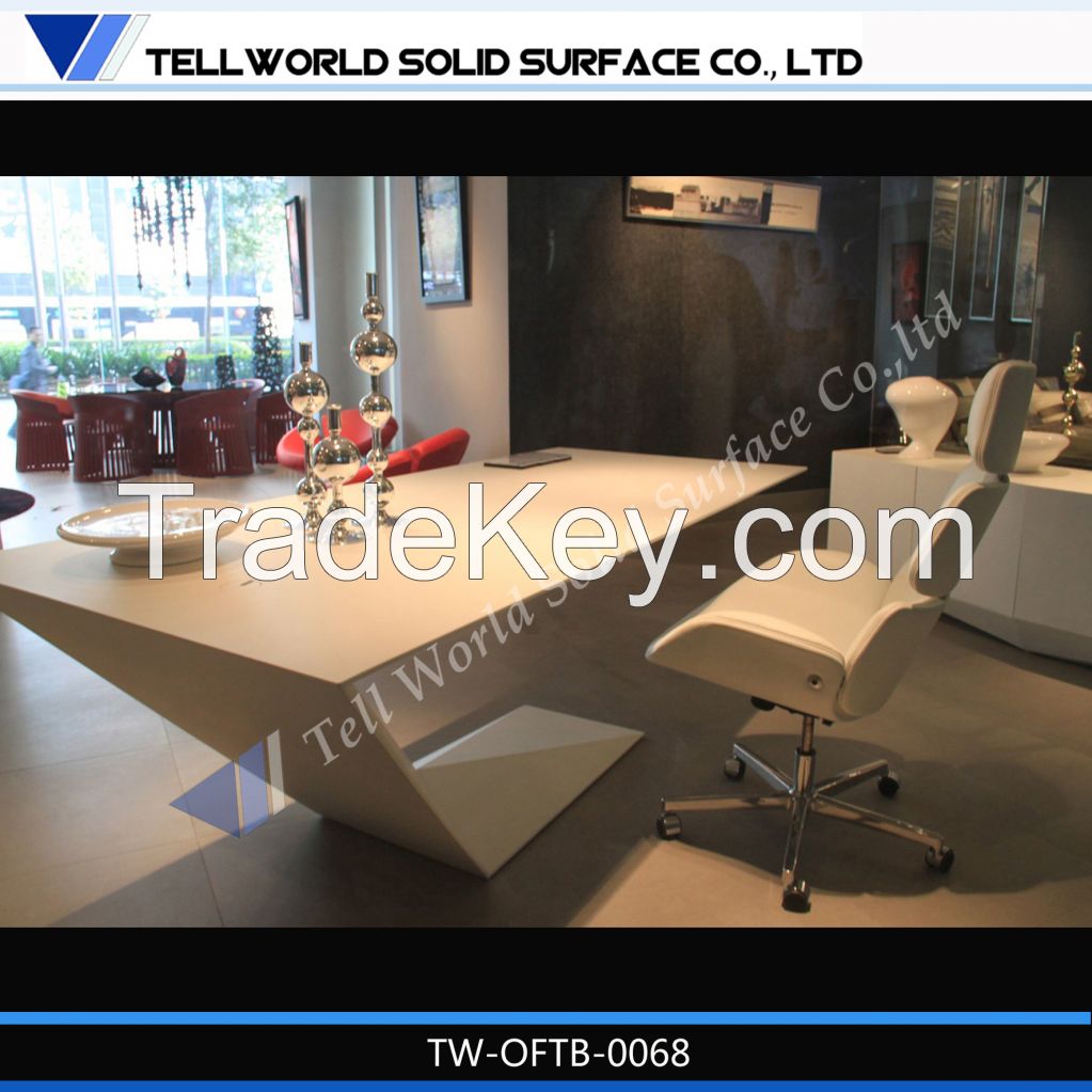 TW pure acrylic soli surface factory supply low price offce desk