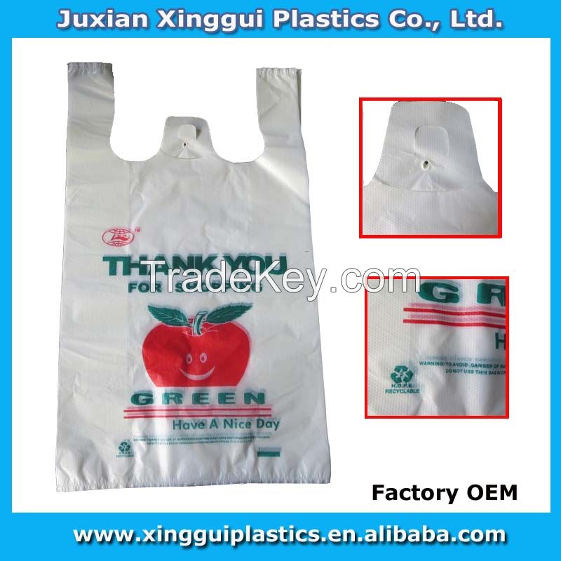 HDPE plastic bag, vest bags, plastic shopping bags