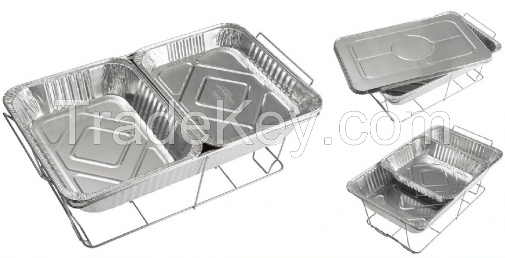 Full size pan Disposable Food Aluminum full size Tray shallow medium & deep foil container