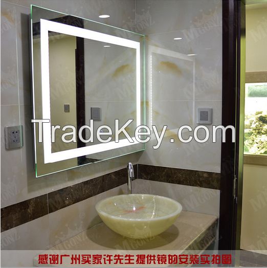 Mgonz belt led lighting anti-fog bathroom mirror wall-mounted