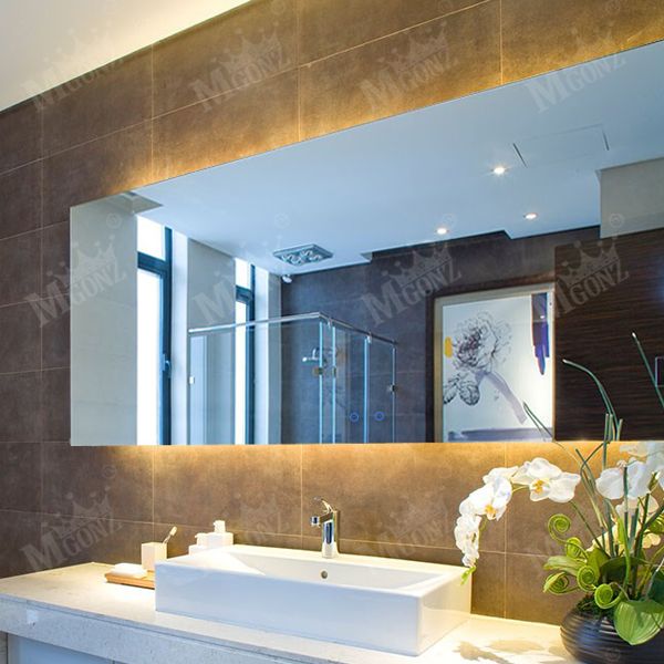Mgonz belt led lighting bathroom mirror translucidus rectangle mirror