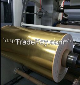 Gold metalized paperboard