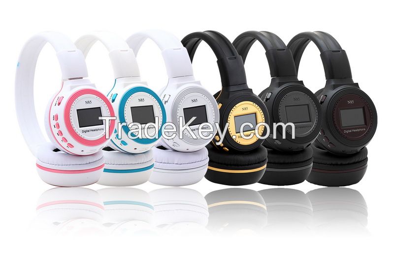 Stereo On Ear headphone Foldable headphones Support SD Card with FM