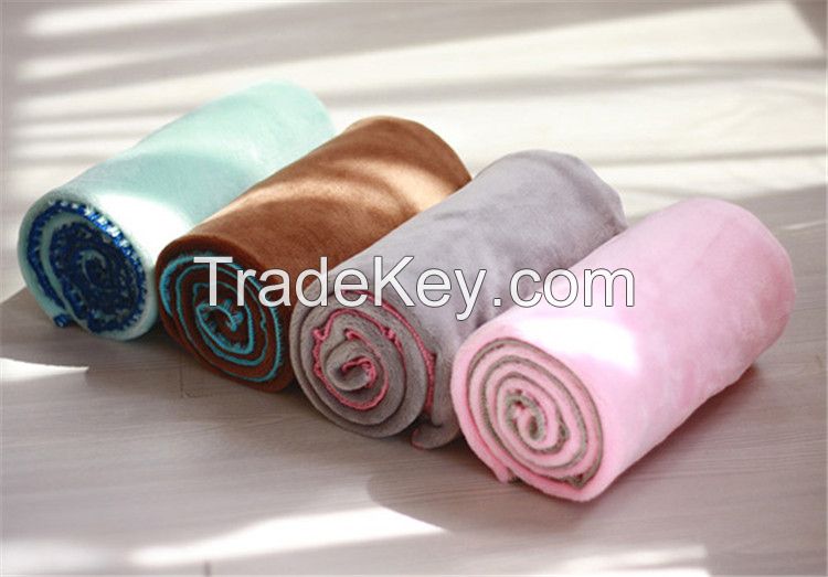 2014 100% polyester fleeece blankets for adult and baby customize blankets 