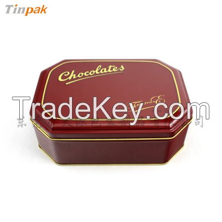 octagonal Chocolate Tin Boxes