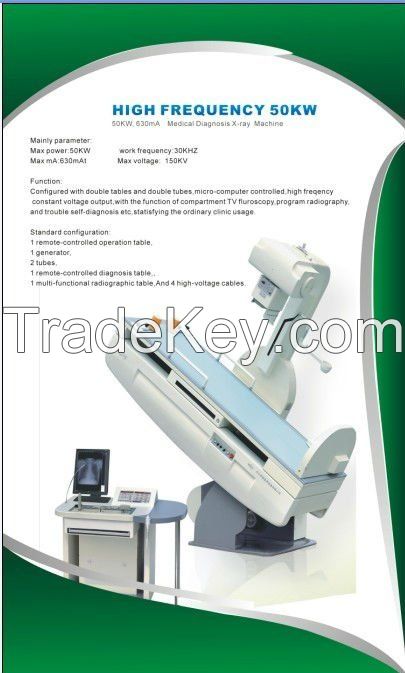 High frequency 50kw remote-control x-ray machine