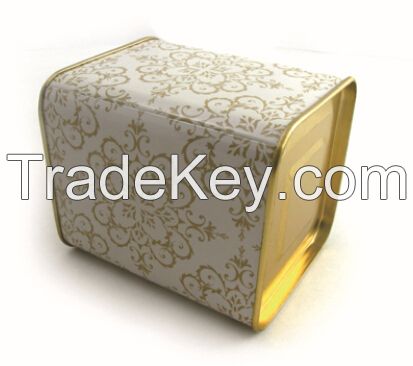 Classic Elegant Square Mombasa Tea Tin Box