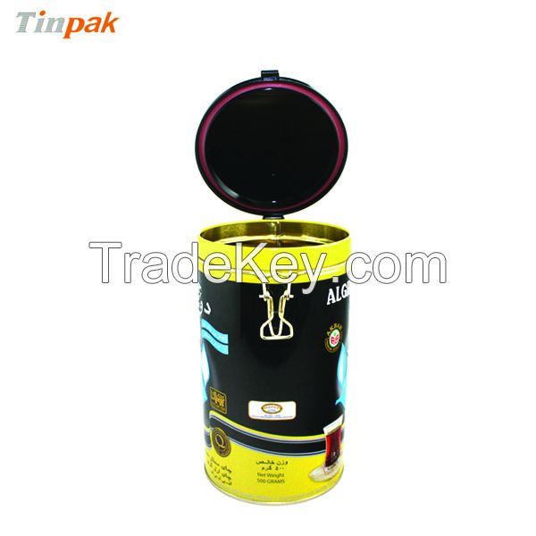 Round Airtight Tea Tin Box With Plastic Lid 