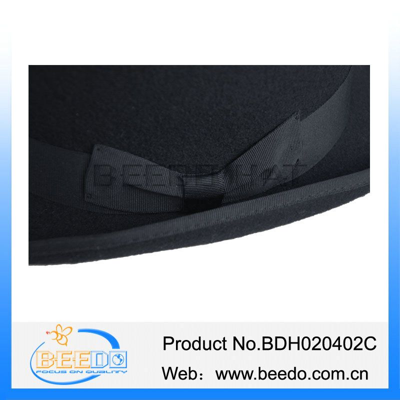 2015 new products black wool felt top hat tuxedo hat wholesale