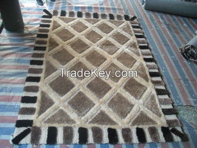 Hand-Made exotic polyester shaggy carpets (Ethnic characteristic)