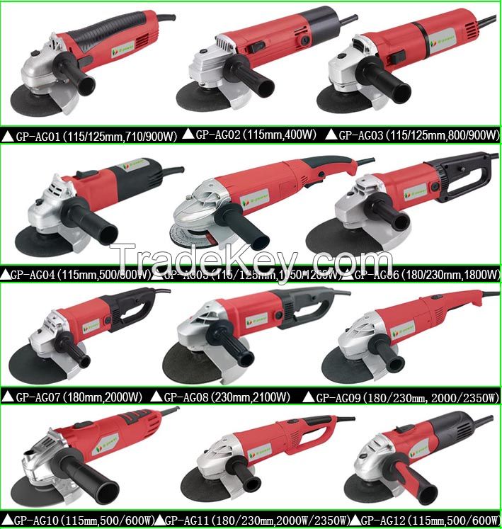 hot sale and popular 100/115/125/180/230mm angle grinder power tools