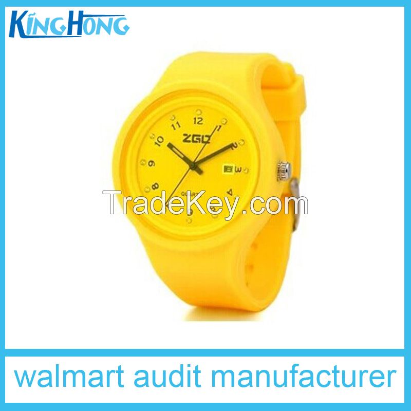 2014 hot selling jelly silicone watch, sedex audit factory