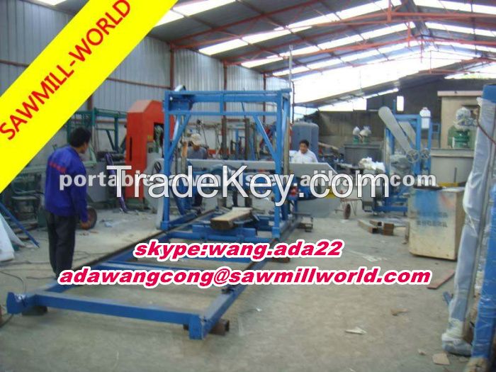 diesel portable horizontal wood saw cutting machine